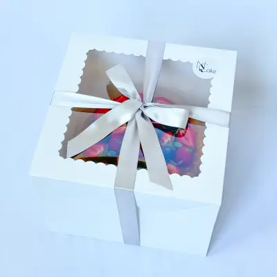 The cake is packed in a branded NCake box and is ready for delivery