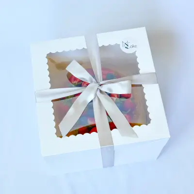 The cake is packed in a branded NCake box and is ready for delivery